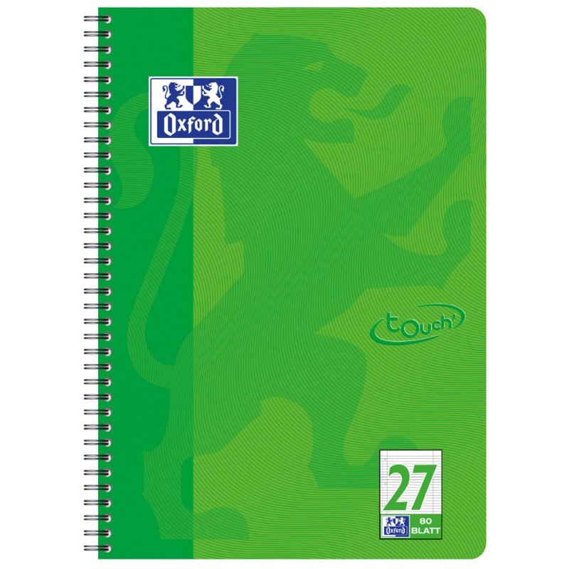 Oxford cahier quadrillé A4, bleu, 80 feuilles